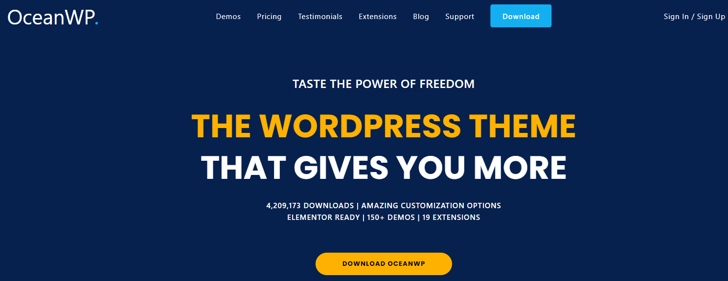 OceanWP wordpress theme