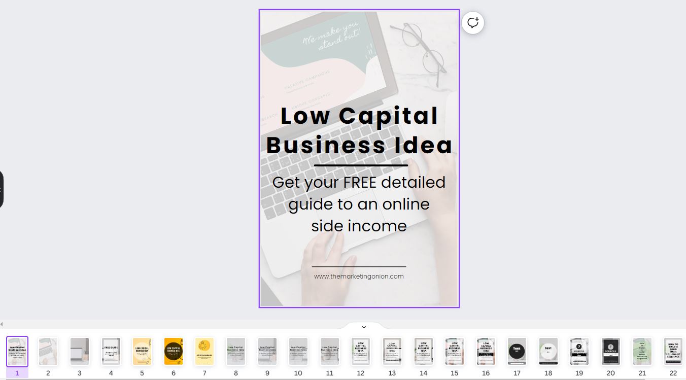Pinterest marketing strategy Canva template project